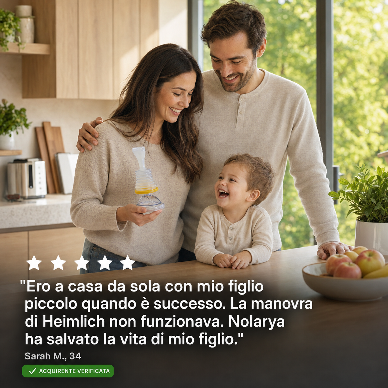 Dispositivo anti-soffocamento per adulti e bambini