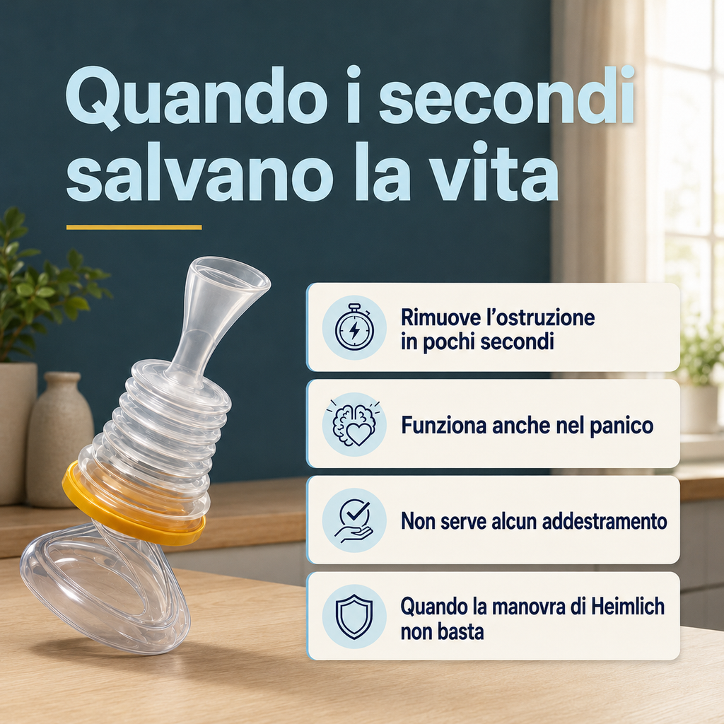 Dispositivo anti-soffocamento per adulti e bambini